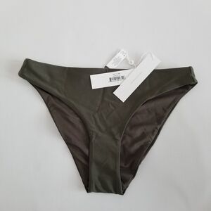 Skin Bikini Bottoms Dark Olive XS NWT